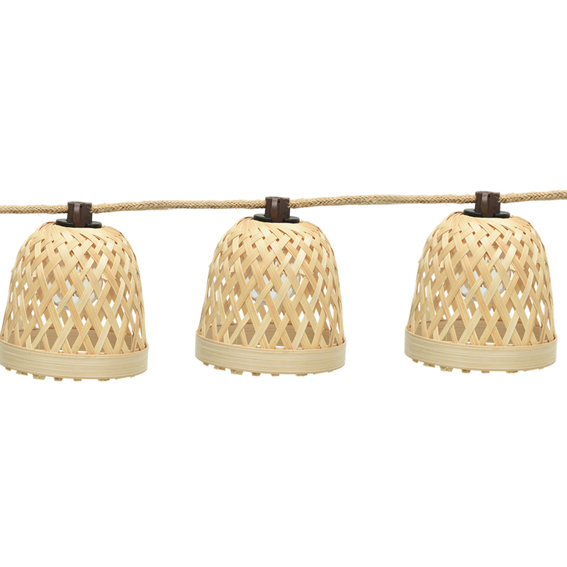 Bamboo weave G40 napelemes fényfüzér (5 méter 10 lámpa)