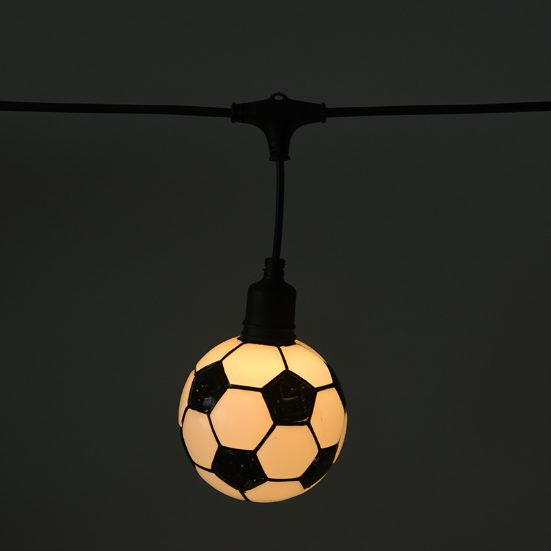 Futball témájú lámpafüzér (5 méter, 10 lámpa)