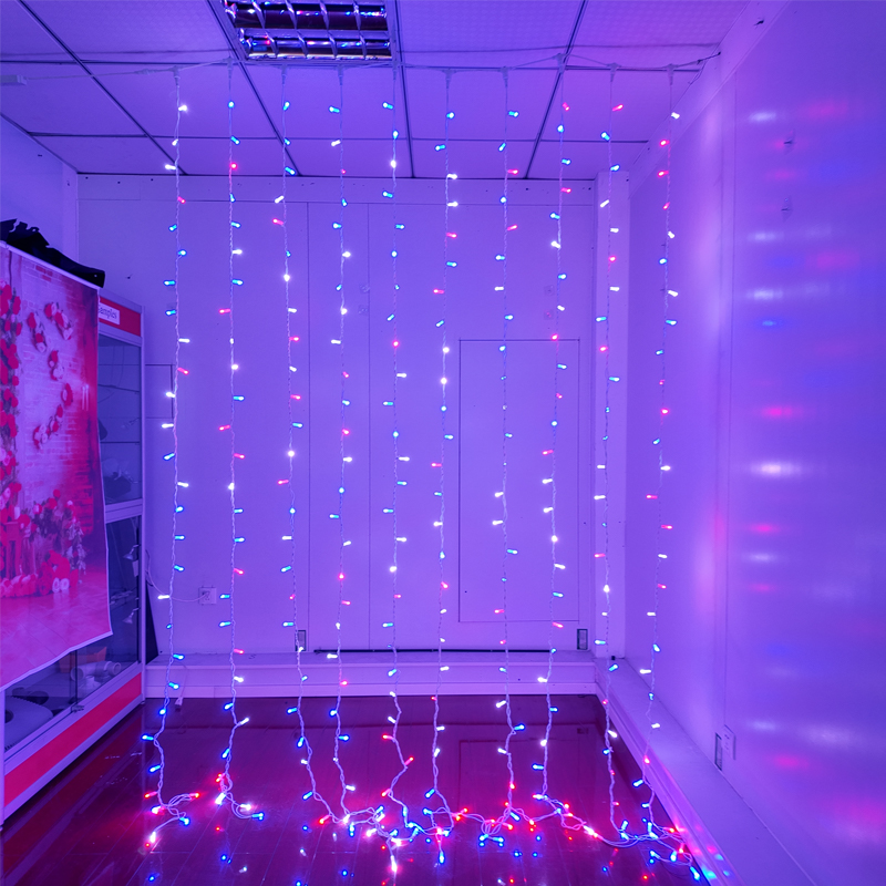 7 színű szinkron RGB vezérlőfüggöny fényfüzér